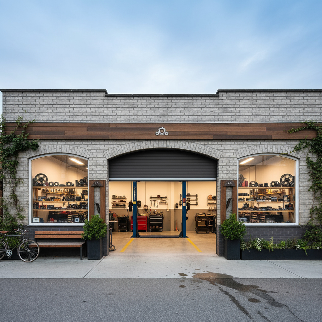 Eingang einer Kfz-Werkstatt